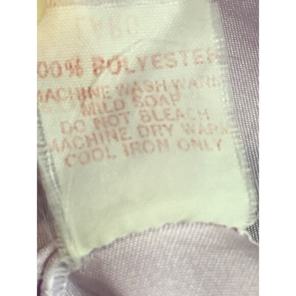 Vtg Brandywine Lavender Nightgown Peignoir Large Lace Puff Sleeves Polyester USA - Picture 8 of 11